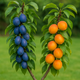 Duo Śliwa Węgierka Wczesna+ Early Orange Plant Pack