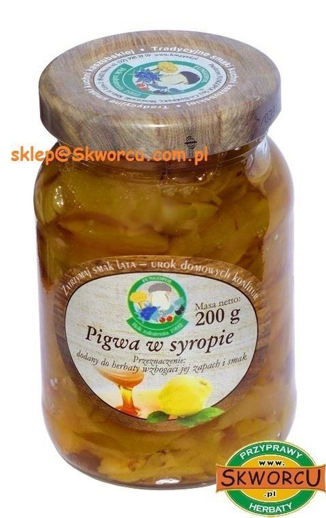 PIGWA W SYROPIE 200g pigwowiec bez konserwantów i barwników